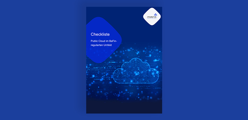 Cover der Checkliste: Public Cloud im BaFin-regulierten Umfeld