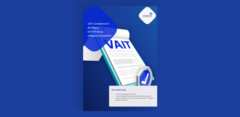 Das Cover des Whitepapers "VAIT Compliance in der Praxis – BaFin-Prüfung erfolgreich bestehen!"