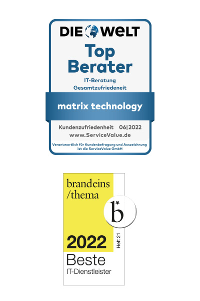 Auszeichnungen Beste IT Dienstleister matrix technology