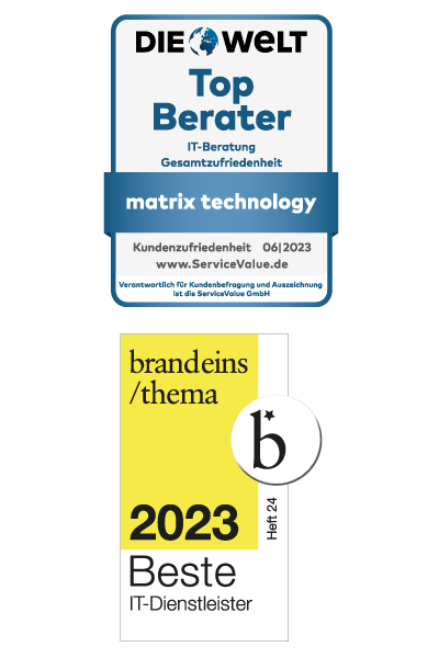 Auszeichnungen Beste IT Dienstleister matrix technology