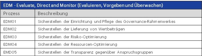 EDM - Evaluate, Direct and Monitor (Evaluieren, Vorgeben und Überwachen) 